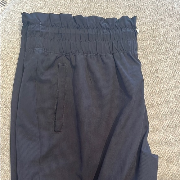 Women's FLX High-Waisted Paperbag-Waist Joggers Black Size XL - Picture 9 of 11